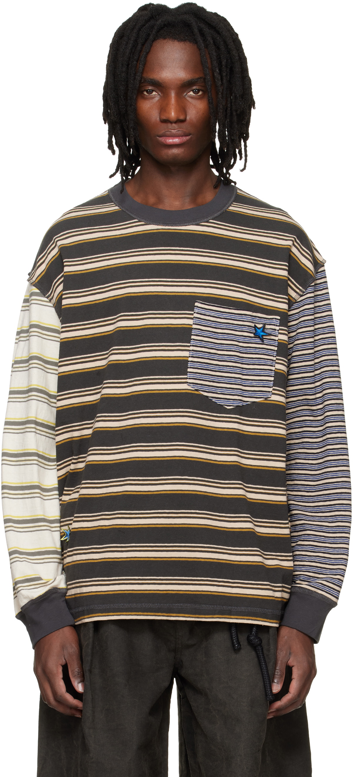 Song for the Mute Multicolor Oversized Crew Neck Pullover T-shirt