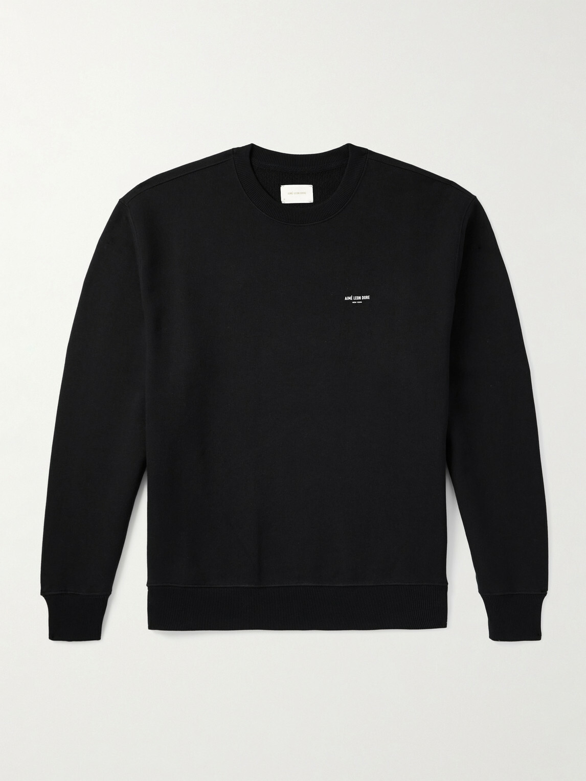 Aimé Leon Dore - Logo-Print Cotton-Jersey Sweatshirt - Black