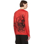 Alexander McQueen Red Etched Skull T-Shirt