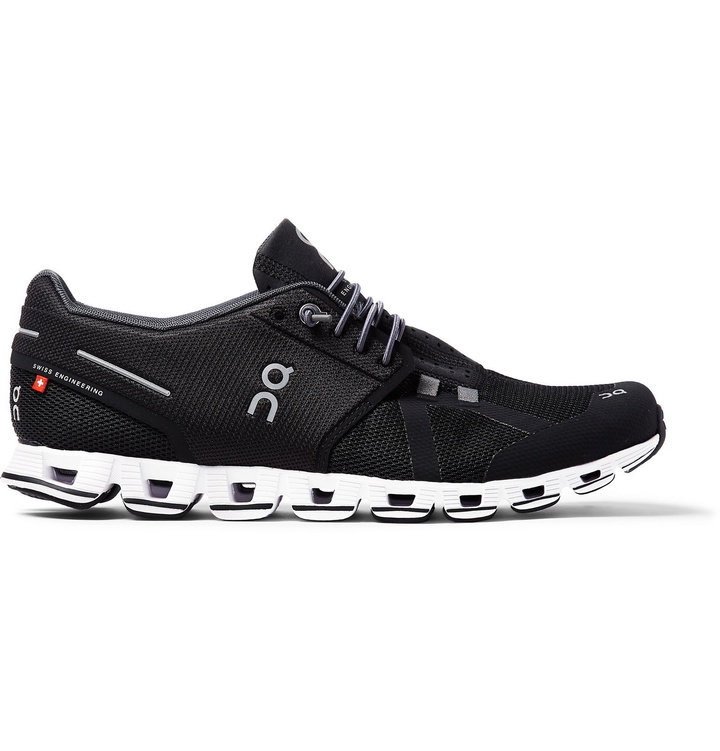 Photo: On - Cloud Rubber-Trimmed Mesh Running Sneakers - Black