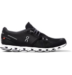 On - Cloud Rubber-Trimmed Mesh Running Sneakers - Black