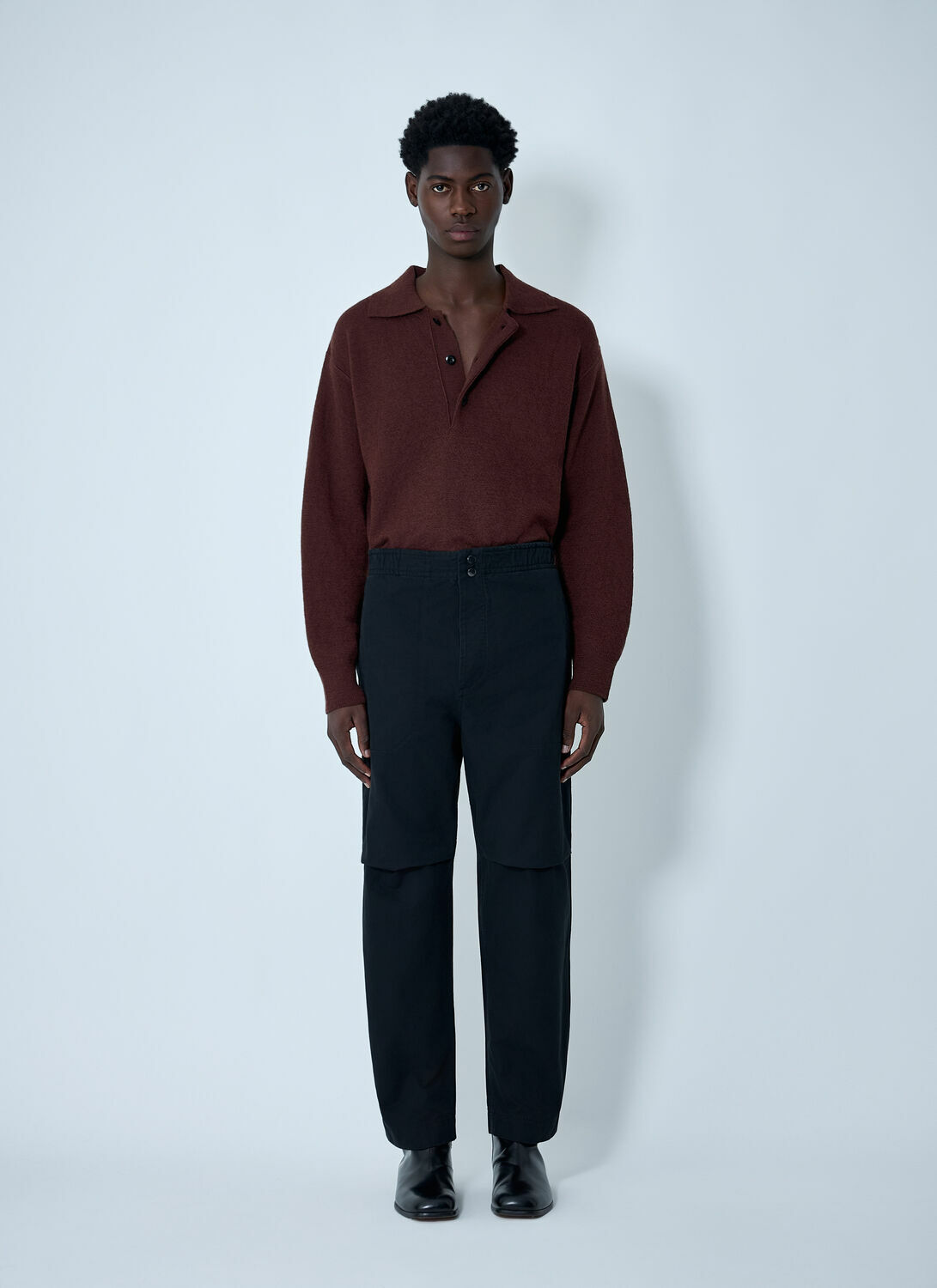 MHL by Margaret Howell Wool Knitted Polo Sweater