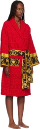 Versace Red 'I Heart Baroque' Bathrobe
