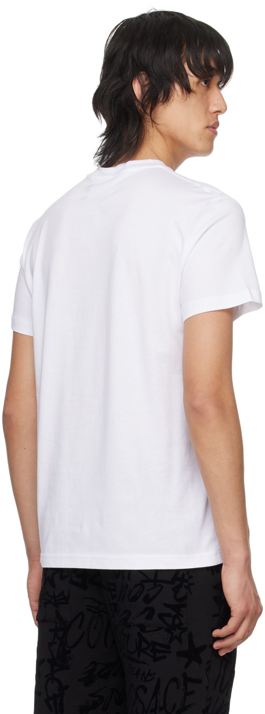 White V-Emblem T-Shirt by Versace Jeans Couture on Sale