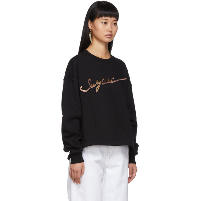 See by Chloe Black Logo Sweatshirt