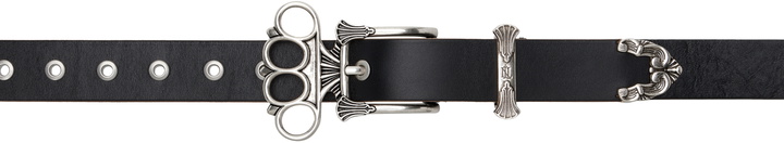 Photo: NULLUS Black Silver Filled Knuckles Belt