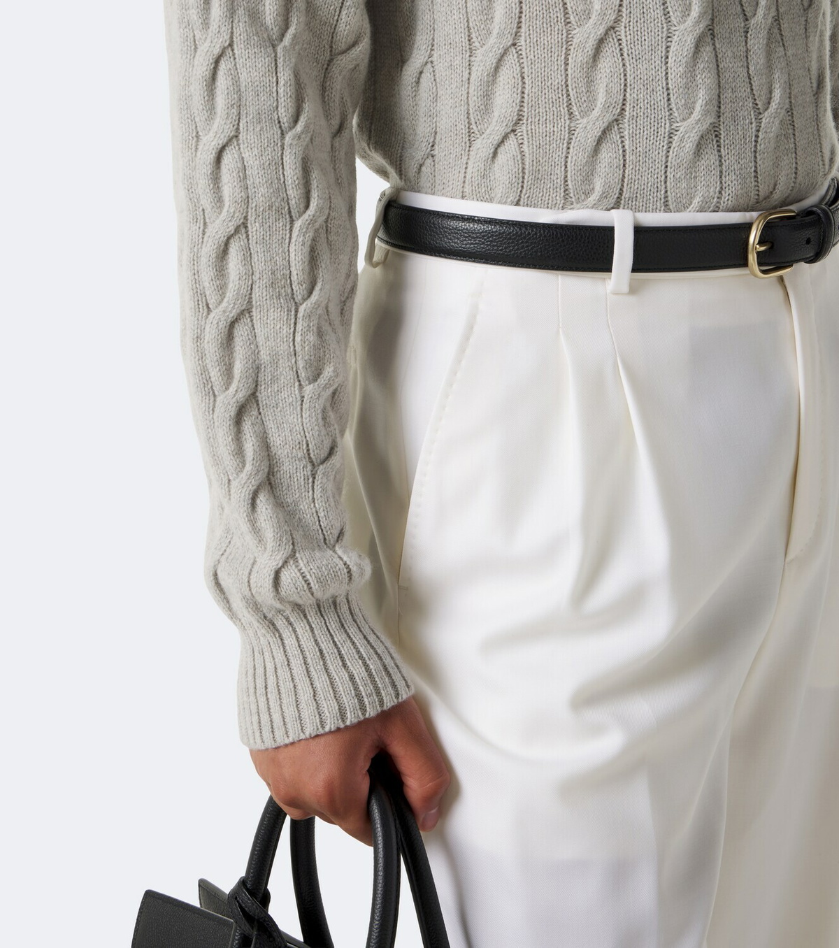 Ralph Lauren Purple Label Cable-knit cashmere sweater