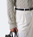 Ralph Lauren Purple Label Cable-knit cashmere sweater