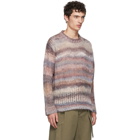 Acne Studios Multicolor Striped Open Weave Sweater