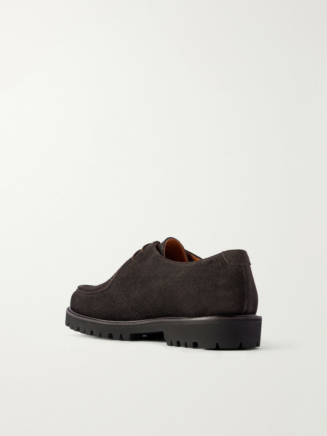 Mr P. - Suede Derby Shoes - Brown