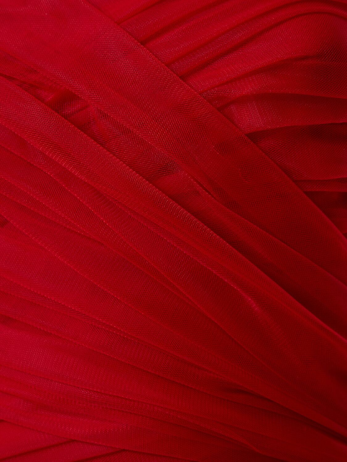 GIAMBATTISTA VALLI Strapless Asymmetric Tulle Mini Dress