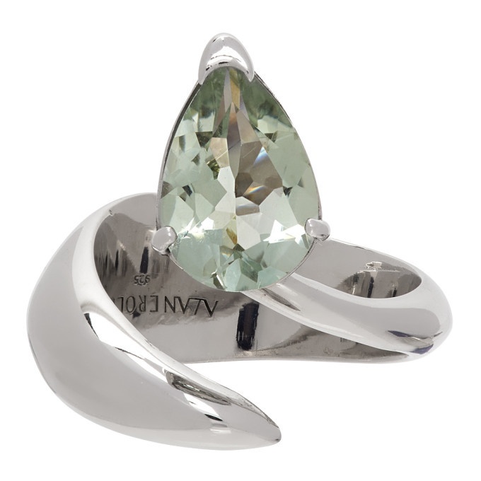 Photo: Alan Crocetti Silver and Green Amethyst Alien Ring