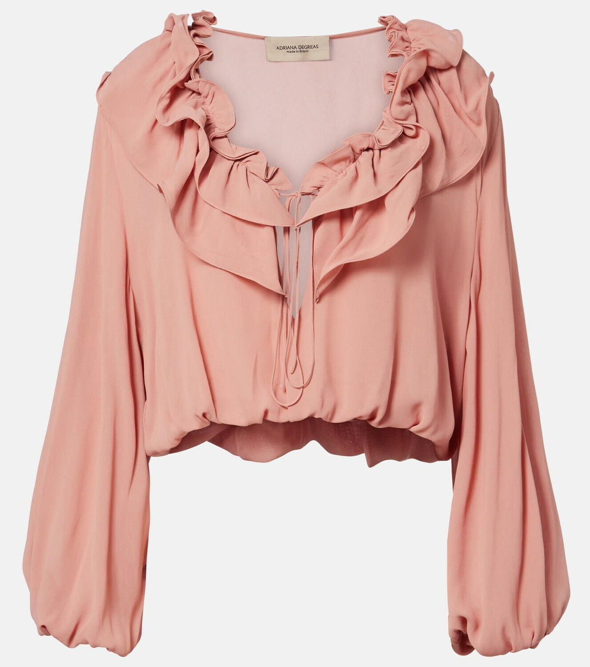 Adriana Degreas Ruffled crop top