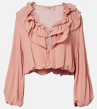 Adriana Degreas Ruffled crop top