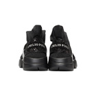 Emilio Pucci Black and Grey Pucci at Night Glitter Ruffle Elastic Slip-On Sneakers