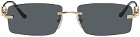 Cartier Gold & Gray Panthère de Cartier Sunglasses