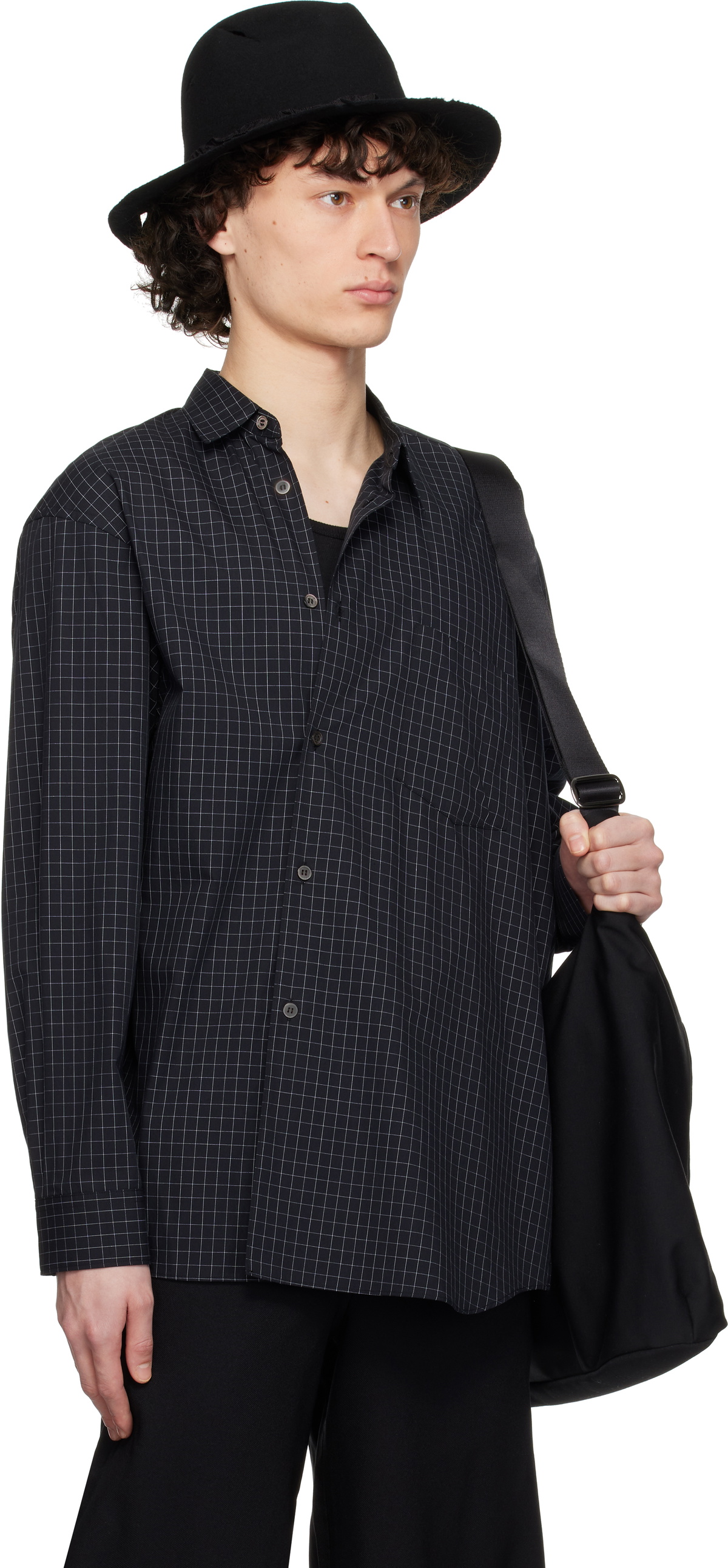 Black Comme des Garçons Black Windowpane Shirt