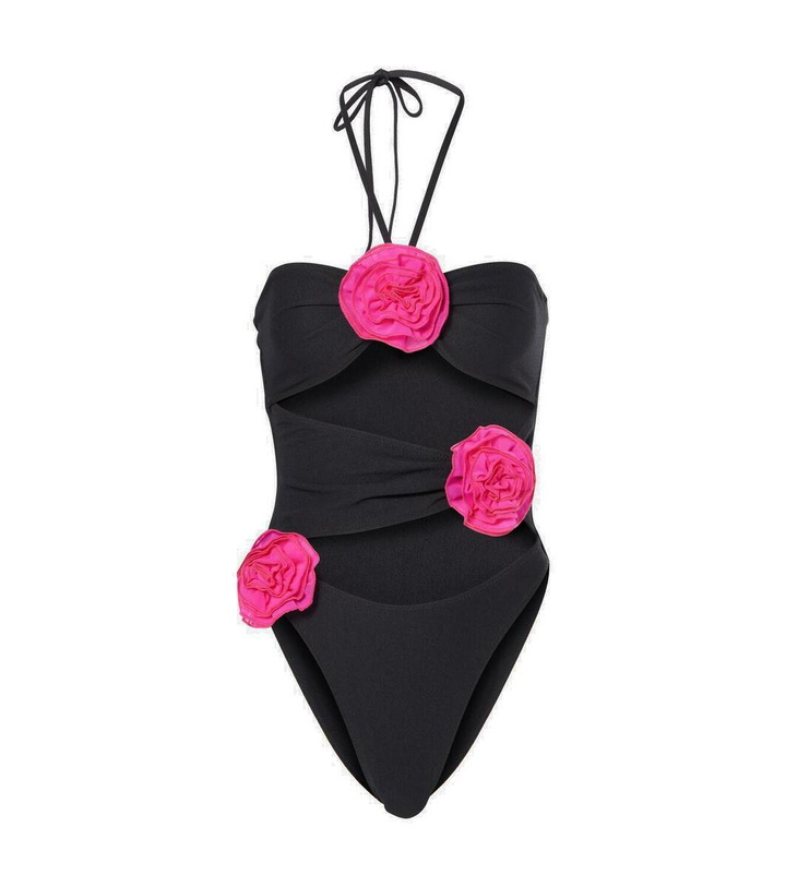 Photo: Same Floral-appliqué cutout swimsuit