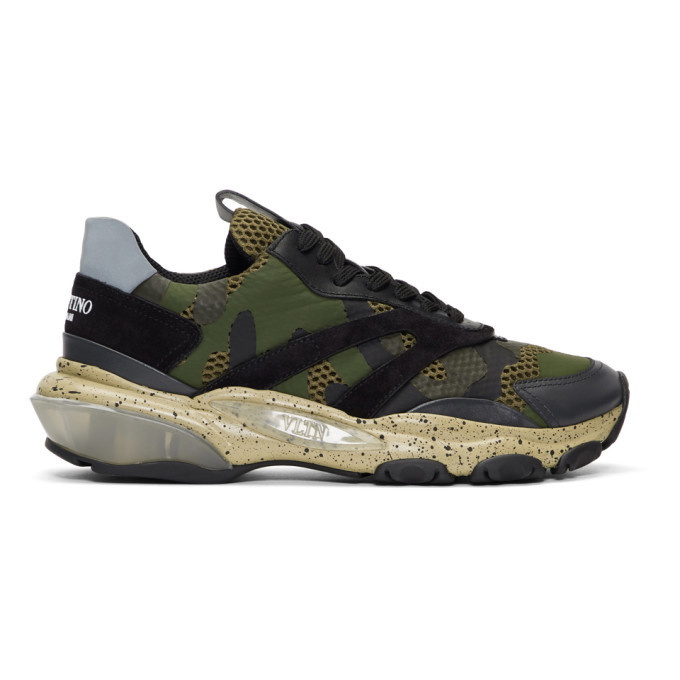 Photo: Valentino Green and Black Valentino Garavani Bounce Sneakers