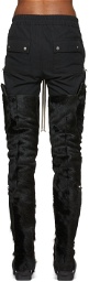 Rick Owens Black Calf-Hair Thigh-High Bauhaus Ballast Boots