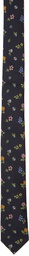 Paul Smith Navy Silk Floral Tie