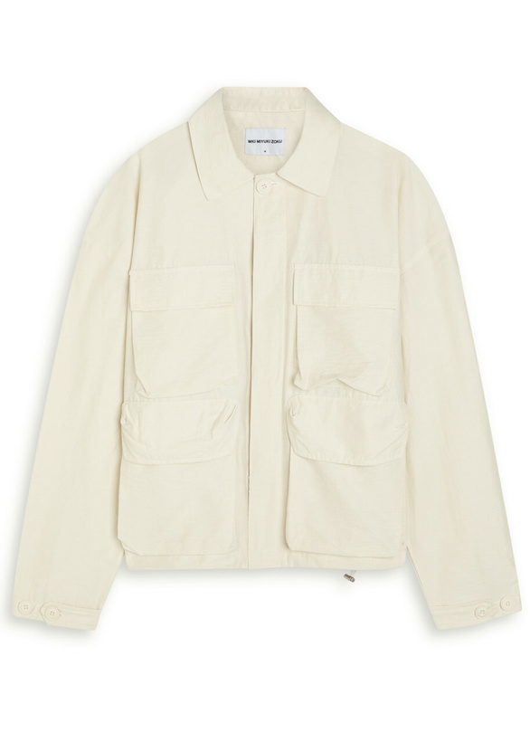 Photo: Mki Miyuki Zoku Cotton-blend Overshirt Jacket Ecru