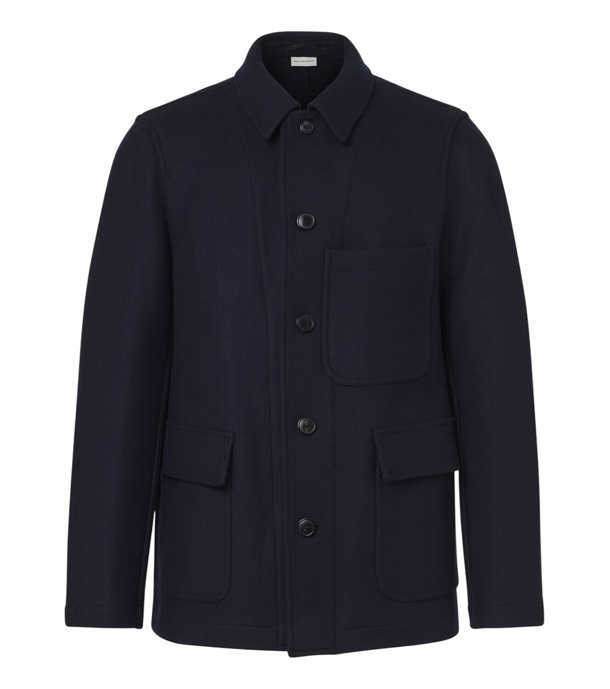 DRIES VAN NOTEN WOOL JACKET COAT ネイ Dries Van Noten Men's Pinstripe Worsted Wool Jacket in Navy Dries