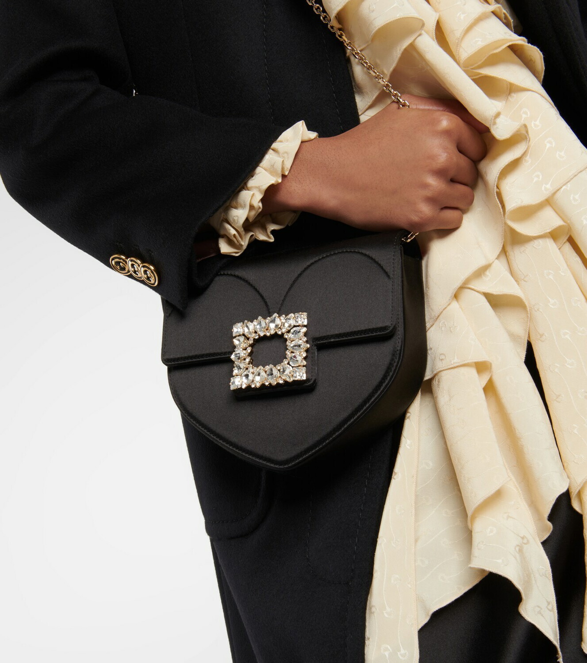 60’s / 70’s Black Beaded Shoulder Bag by Roger Von
