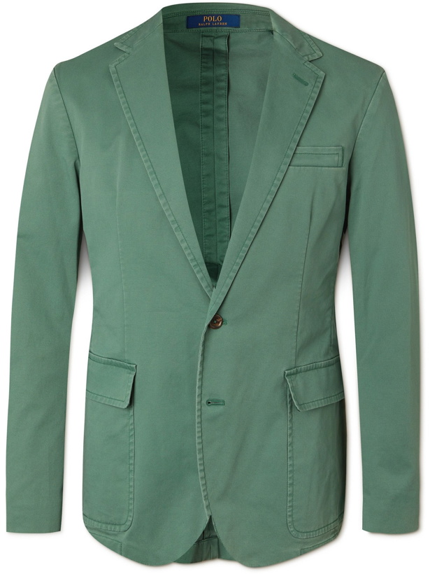 Photo: POLO RALPH LAUREN - Unstructured Garment-Dyed Stretch Cotton-Twill Blazer - Green - S