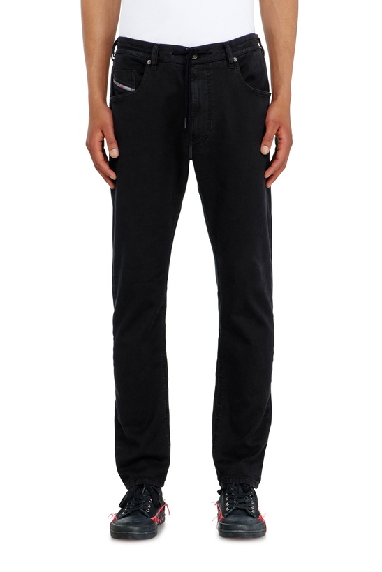 Photo: Diesel Regular Regular Waist 2032 D-Krooley Joggjeans, Black/Dark grey, Zip fly