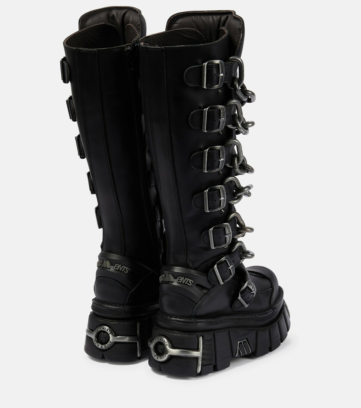 Vetements x New Rock leather platform boots Vetements