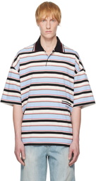 WOOYOUNGMI Blue Stripe Polo