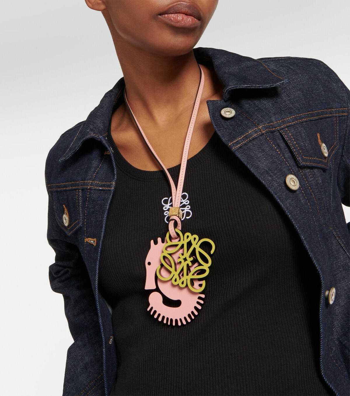 Loewe - Seahorse leather bag charm Loewe
