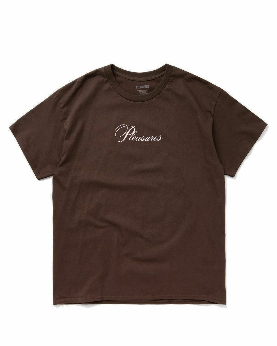 Photo: Pleasures Stack T Shirt Brown - Mens - Shortsleeves