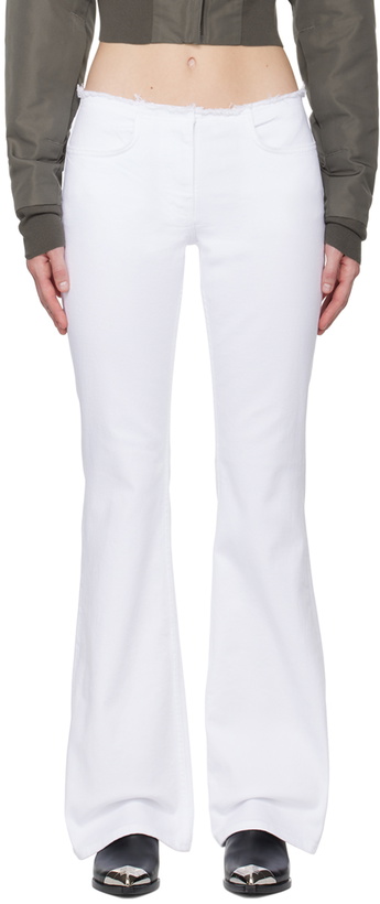 Photo: Givenchy White Slim-Fit Jeans