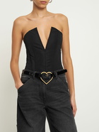 BLUMARINE - Heart Leather Belt