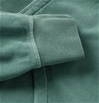 Officine Generale - Olivier Garment-Dyed Loopback Cotton-Jersey Hoodie - Green