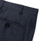 Canali - Navy Slim-Fit Donegal Wool and Silk-Blend Trousers - Men - Navy