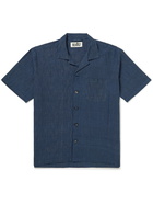 Karu Research - Camp-Collar Striped Cotton Shirt - Blue