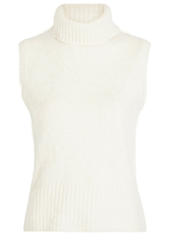Photo: Veronica Beard Mazzy Brushed Cashmere top Ivory
