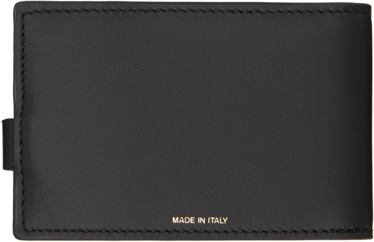 Paul Smith Black Signature Stripe Leather Card Holder