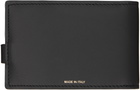 Paul Smith Black Signature Stripe Leather Card Holder