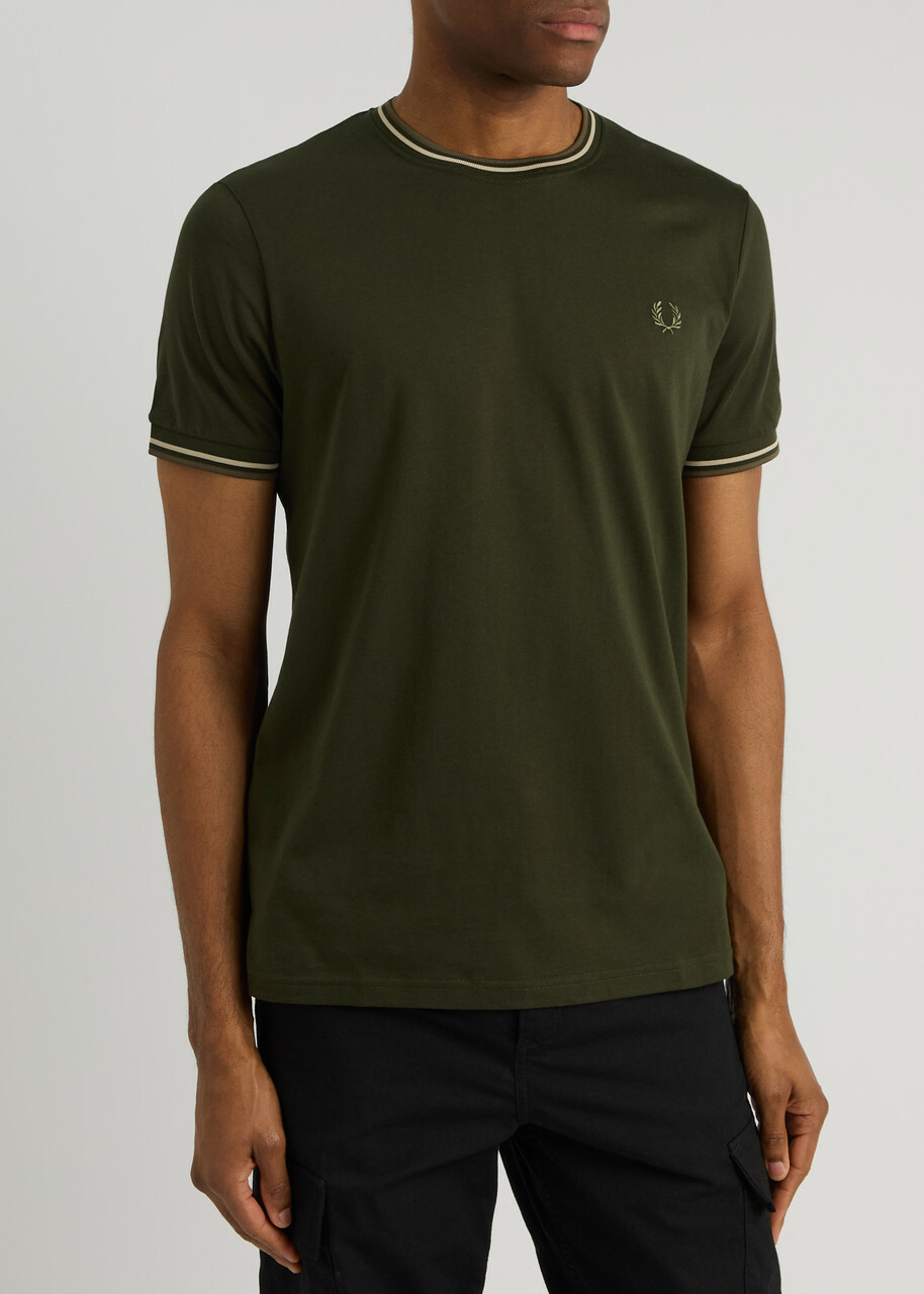 T-shirts korte mouw groen Fred Perry main image 1