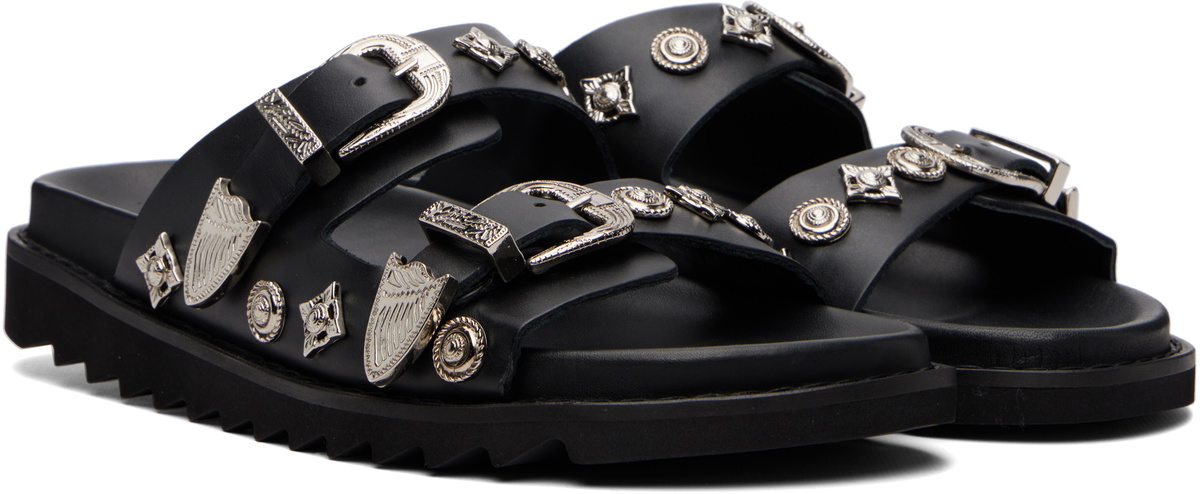 Toga Virilis Black Buckle Sandals