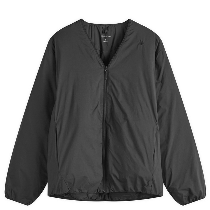 Photo: Goldwin Men's V-Neck Zip Down Cardigan in Black