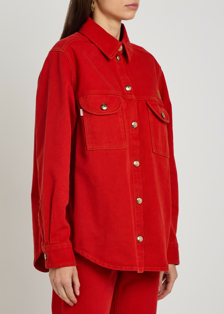 Blaze Milano Berber Denim Overshirt Red