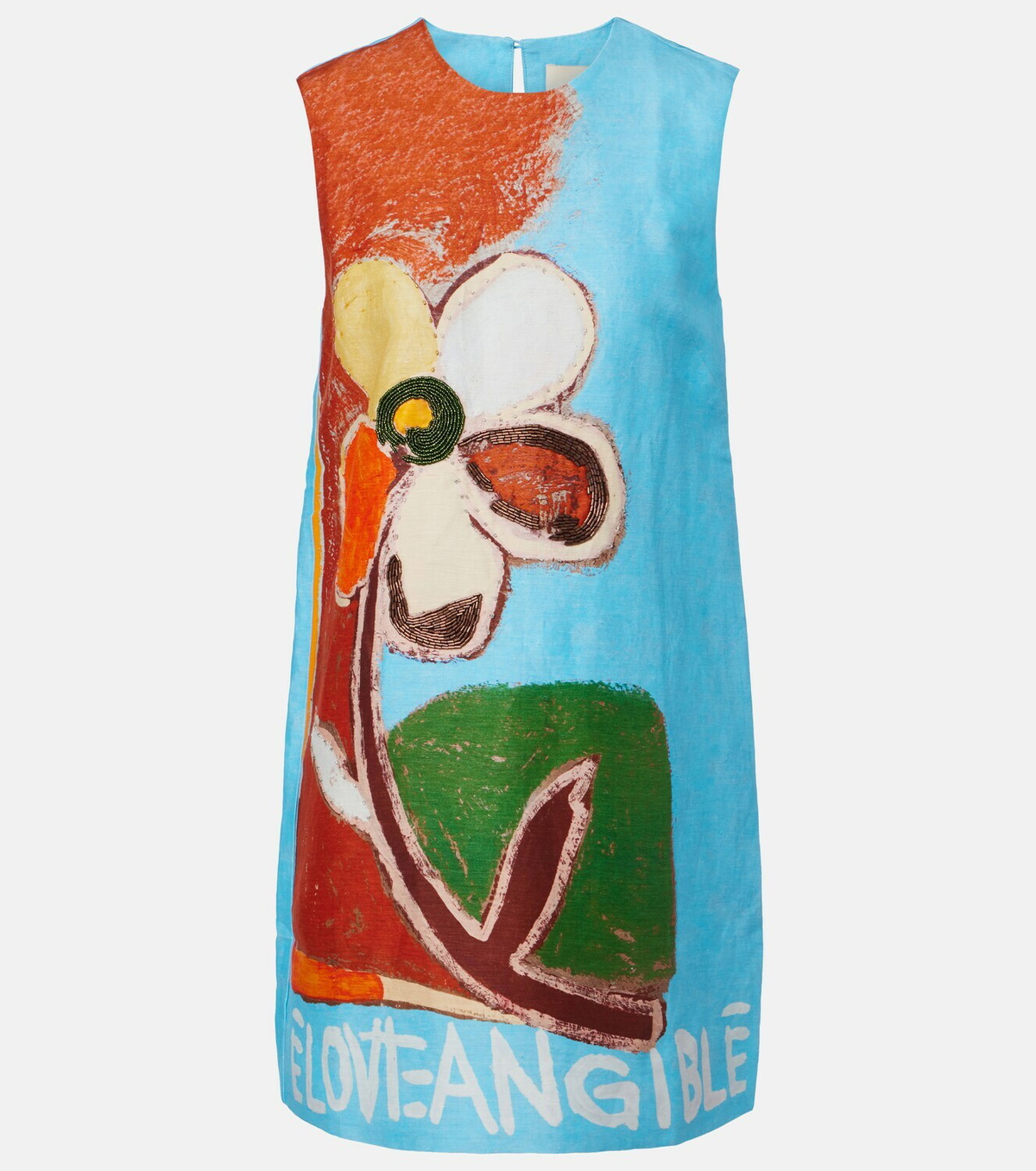 Alémais x MLAK Lenny printed linen-blend minidress