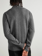 Marni - Logo-Embroidered Virgin Wool Polo Shirt - Gray