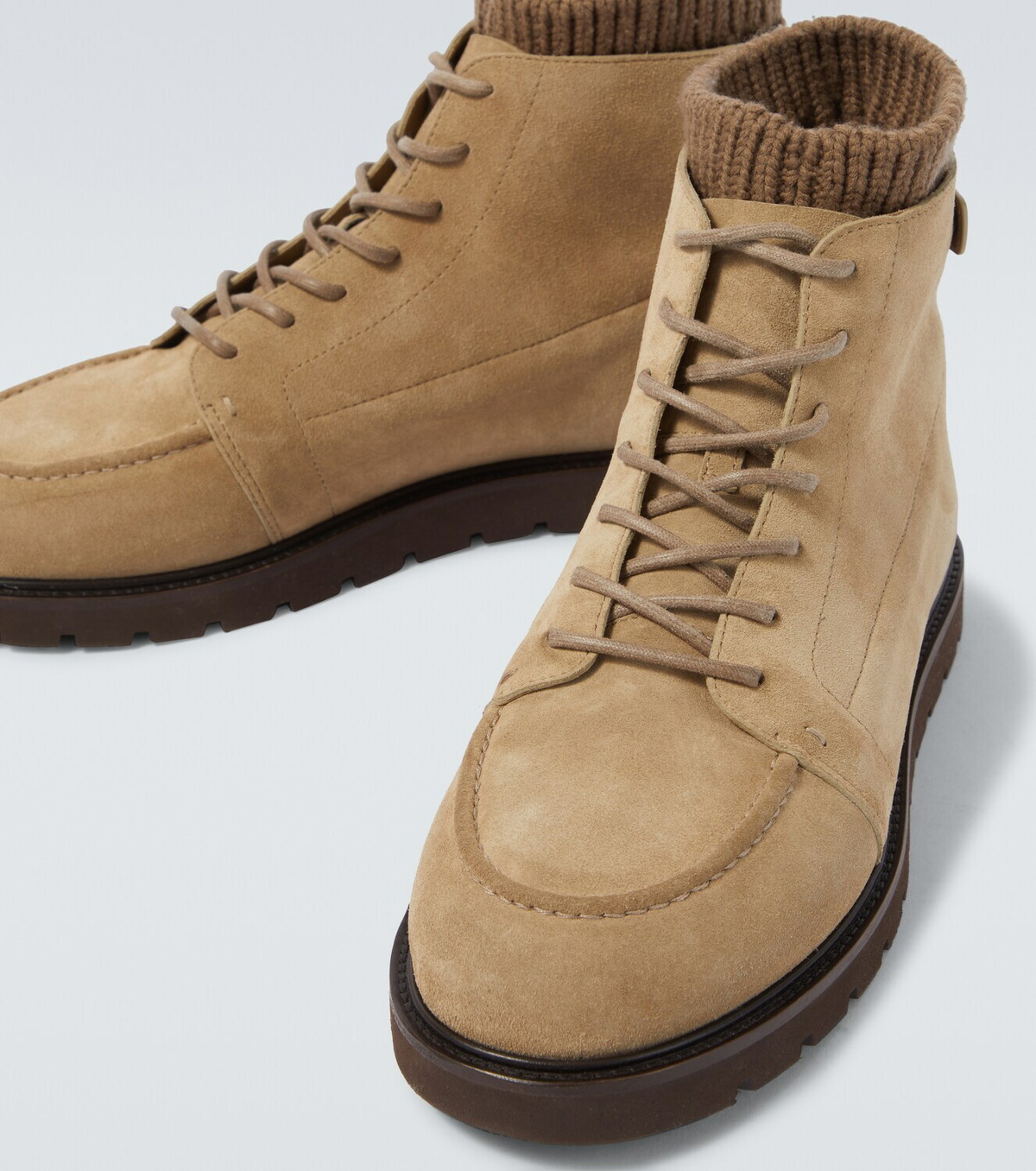Loro Piana Verbier suede lace-up boots