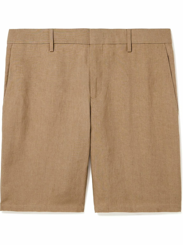 Photo: Paul Smith - Straight-Leg Linen Shorts - Brown